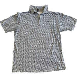 Anderson Ord Polo Shirt Mens XL Floral Short Sleeve Golf Performance Logo